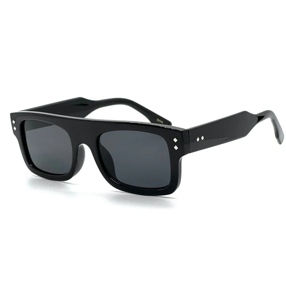 2025 Square Black Sunglasses 80's 90's Street Style Neutral Luxury‎ UV400 Lentes